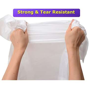 4 gallon Trash Bags Lavender Scented (200 Count) Small Trash Bags CCLINERS White Bathroom Garbage Bags 15 Liter Trash Bags Diaper Bags Mini Wastebasket Can Liners for Home Office Bins (200 Bags)