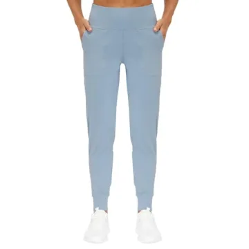 THE GYM PEOPLE Women's Joggers Pants Lightweight Athletic Leggings Tapered Lounge Pants for Workout, Yoga, Running (Medium, Denim Blue)