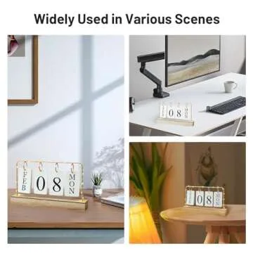 Stylish Flip Wooden Perpetual Calendar for Daily Use