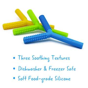 Y Hollow Chew Tubes for Sensory Kids - 2 Pack