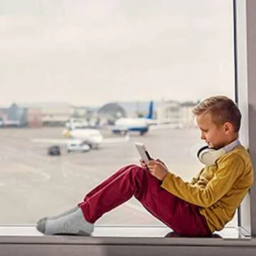 CUBACO Non Skid Grip Socks 12 Pairs Baby Socks 3-5 Years Boy Socks Cotton Socks with Grippers Ankle Socks Athletic Sport Socks Unisex Socks