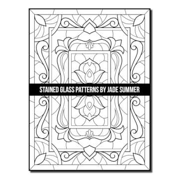 Stained Glass Patterns: An Adult Coloring Book with 50 Inspirational Window Designs and Easy Patterns for Relaxation (Stained Glass Coloring Books)