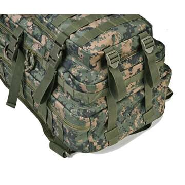REEBOW GEAR Military Tactical Backpack Large Army 3 Day Assault Pack Molle Bag Backpacks (Woodland Camo)