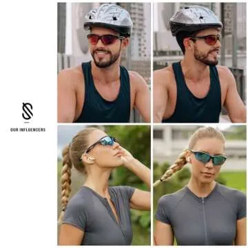 SOJOS Sports Sunglasses for Women Men Youth Hiking Fishing Cycling Running Golf Motorcycle Glasses UV400 Black/Grey