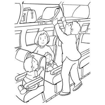 Exciting My Plane Trip Coloring Book for Kids