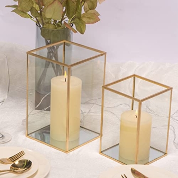 Elegant Gold Hurricane Candle Holder Set for All Occasions