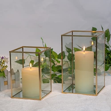 Elegant Gold Hurricane Candle Holder Set for All Occasions