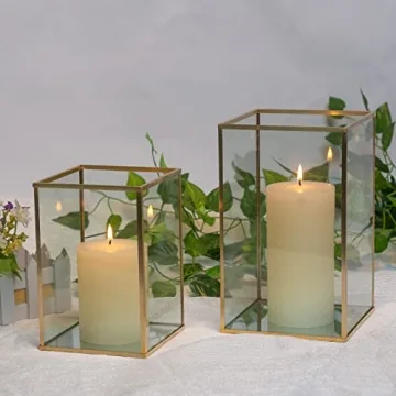 Elegant Gold Hurricane Candle Holder Set for All Occasions