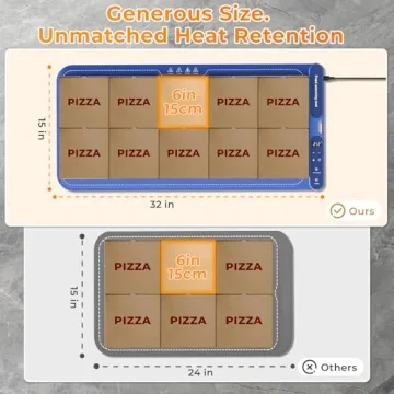Extra Large Warming Mat for Food 32"x15" Portable Warmer