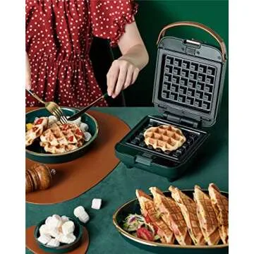 3-in-1 Sandwich Waffle Eggette Maker for Portable Cooking