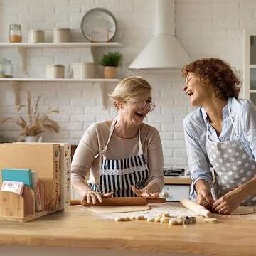 Bamboo Cook Book Organizer - Stylish Kitchen Storage Solution