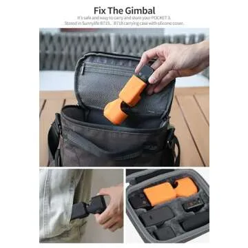 CAPART Silicone Protective Cover for DJI OSMO Pocket 3, Gimbal Lens Screen Protector, Thick and Hard (Grey)