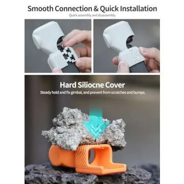 CAPART Silicone Protective Cover for DJI OSMO Pocket 3, Gimbal Lens Screen Protector, Thick and Hard (Grey)