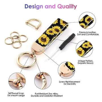 Gerkia Leather Car Keychain - Stylish and Durable Key Organizer