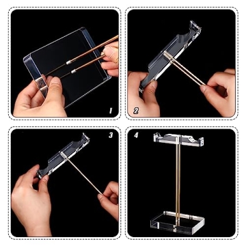 Geetery Acrylic Headphone Stand with Elegant Gold Hardware