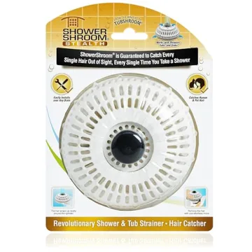 ShowerShroom Stealth Shower Hair Drain Catcher - Effortless Hair Stopper for Clog-Free Showers
