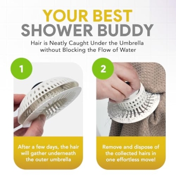ShowerShroom Stealth Hair Drain Catcher for Clog-Free Showers