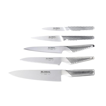 Global Takashi 7 Piece Knife Block Set for Culinary Excellence