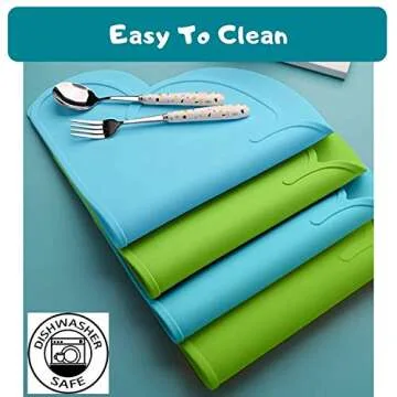 Silikong Non-Slip Silicone Placemats - Kids' Dining Must-Have