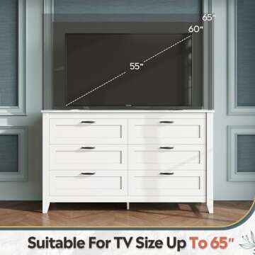 Stylish 6 Drawer Dresser with Ample Storage Space
