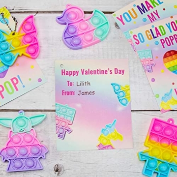 ORIENTAL CHERRY Valentine Cards with Fidget Bubbles