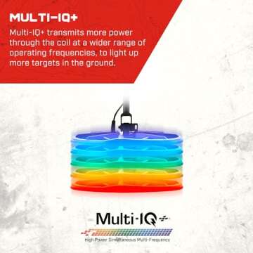 MINELAB MANTICORE High-Power Multi-IQ+ Waterproof Metal Detector for Adults with Advanced Target ID (11" Double-D Coil Included)