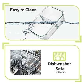 HOMBERKING 9 Pack Glass Meal Prep Containers 3 & 2 & 1 Compartment, Glass Food Storage Containers with Lids, Airtight Glass Lunch Bento Boxes, BPA-Free & Leak Proof (9 lids & 9 Containers) - White