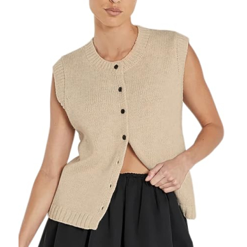 Cioatin 2024 Summer Knit Sweater Vest for Women - Fashionable & Comfortable
