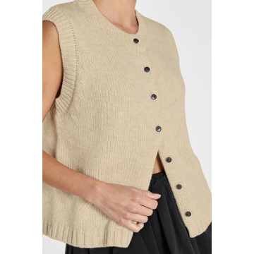 Cioatin 2024 Summer Knit Sweater Vest for Women - Fashionable & Comfortable