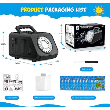 Yucmed Bubble Machine - Bubbles for Kids & Parties