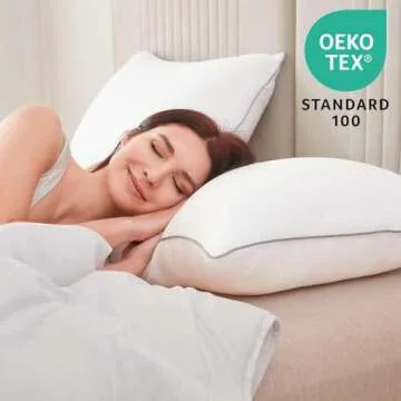 Sasttie Queen Size Pillows Set of 2, Hotel Collection Bed Pillows for Side, Back, and Stomach Sleepers - Down Alternative Plump Filling - 2 Pack, Queen, 20x30 Inches