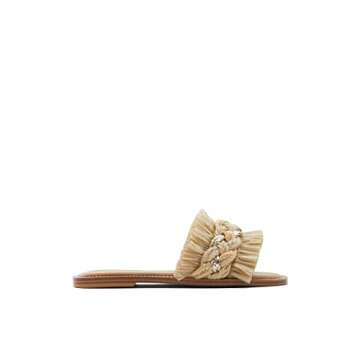 ALDO Women's RATTANA Flat Sandal, Natural, 11