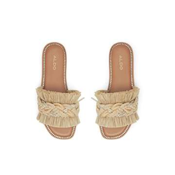 ALDO Women's RATTANA Flat Sandal, Natural, 11