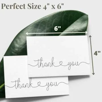 Premium Thank You Cards with Envelopes - Bulk Set of 20 4x6