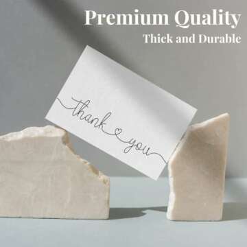 Premium Thank You Cards with Envelopes - Bulk Set of 20 4x6