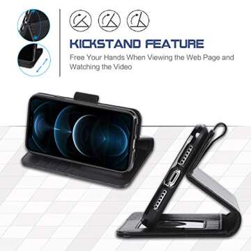 Stylish Arae iPhone 12 Pro Max Wallet Cover with Card Holder