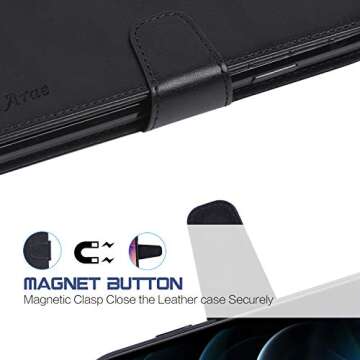Stylish Arae iPhone 12 Pro Max Wallet Cover with Card Holder