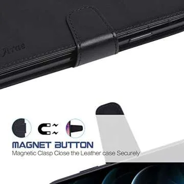 Stylish Arae iPhone 12 Pro Max Wallet Cover with Card Holder