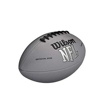 Wilson NFL MVP Football - Official Size, Grey