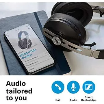 Sennheiser Momentum 3 Wireless Noise Cancelling Headphones with Alexa, Auto On/Off, Smart Pause Functionality and Smart Control App, Black Black (Renewed)