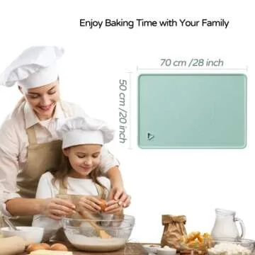 Silicone Baking Mat, 20"X28" Extra Large Non-stick Silicone Mat With High Edge, Food Grade Silicone Dough Rolling Mat For Making Cookies, Macarons, Multipurpose Mat, Countertop Mat, Placemat