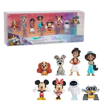 Just Play Disney100 Years of Love Celebration Collection Limited Edition 8-Piece Figure Pack, Kids T...