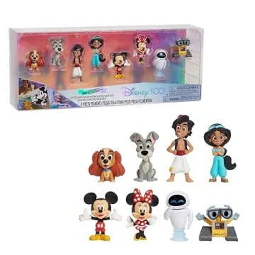 Just Play Disney100 Years of Love Celebration Collection Limited Edition 8-Piece Figure Pack, Kids T...