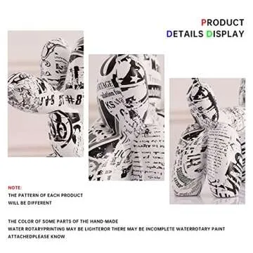 N-D Newspaper Balloon Dog Statue Decor, Figurines for Home Decor, Bookshelf TV Stand Decor, Shelf Decorations for Home, Bedroom, Living Room and Office, Memorial Gift, Size:10.23 x 3.94 x 8.27 inches