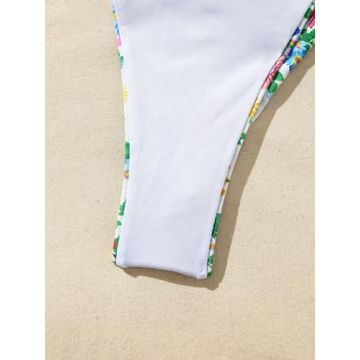 MakeMeChic Women's High Cut Strapless Bikini Set