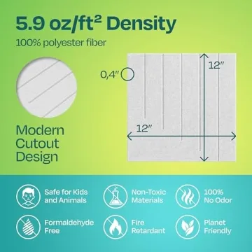 Ekkogo Acoustic Panels 12-Pack Soundproof Wall Art