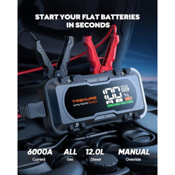 TREKURE 6000A Jump Starter - 8-in-1 Car Battery Pack