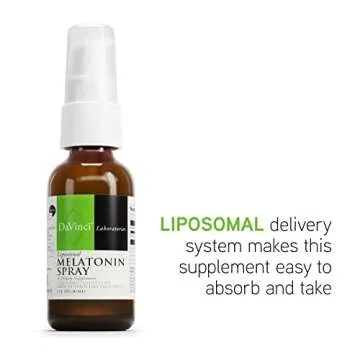 DAVINCI Labs Liposomal Melatonin Spray - Sleep Support Supplement - Bedtime Spray with 3mg Melatonin Per Serving, Fast-Acting Formula, Promotes Restful Sleep* - 30 mL