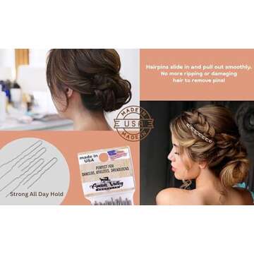 Heavy Duty Snagless Hairpins for Dreadlocks & Thick Hair