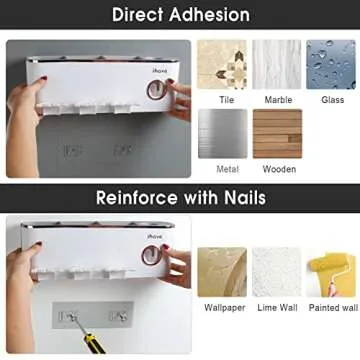 iHave Toothbrush Holders with Toothpaste Dispenser